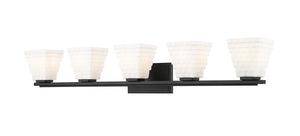 Z-Lite - 7514-5V-MB - Five Light Vanity - Annalise - Matte Black