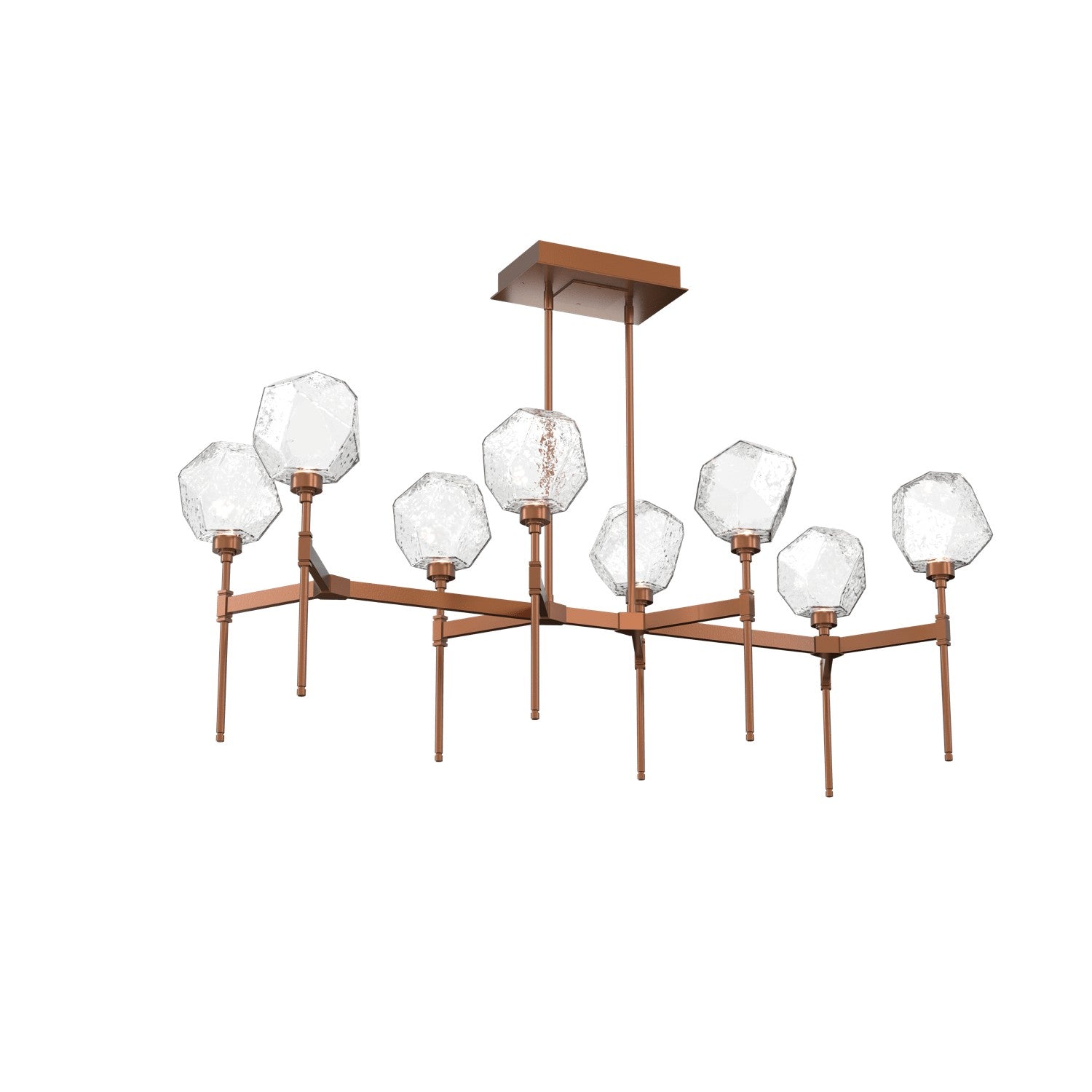 Hammerton Studio - PLB0039-50-BB-C-001-L1 - LED Linear Suspension - Gem - Burnished Bronze