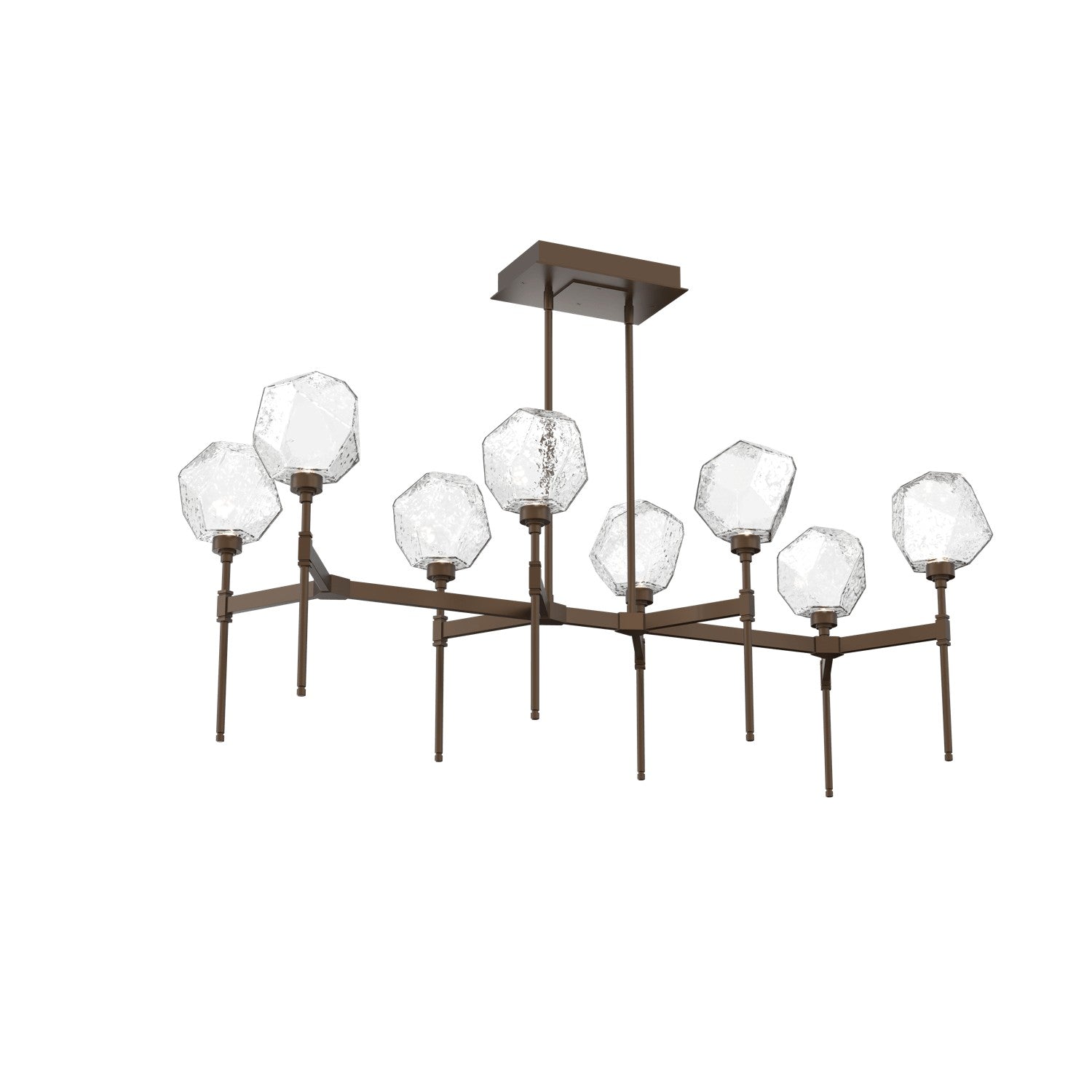 Hammerton Studio - PLB0039-50-FB-C-001-L3 - LED Linear Suspension - Gem - Flat Bronze