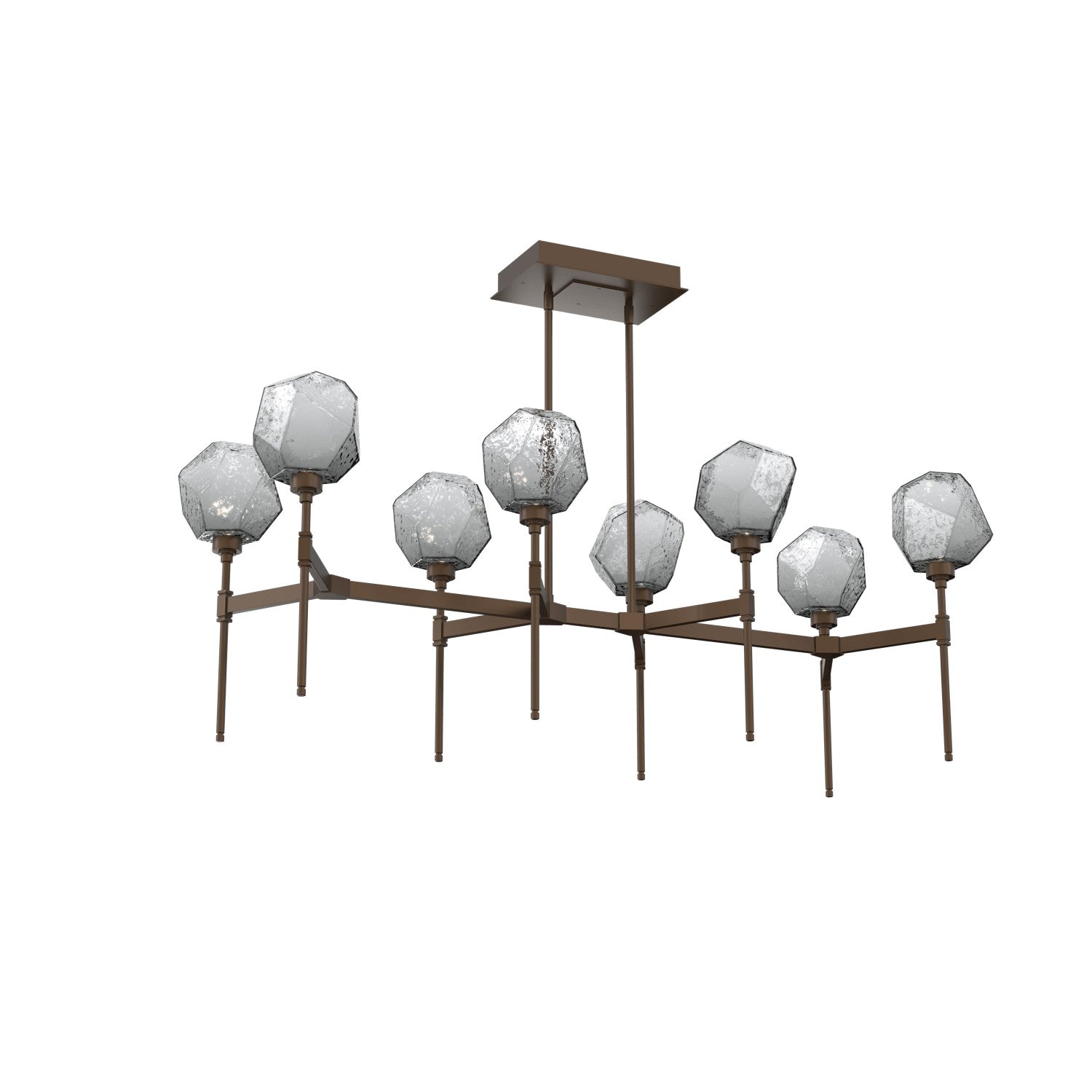 Hammerton Studio - PLB0039-50-FB-S-001-L1 - LED Linear Suspension - Gem - Flat Bronze