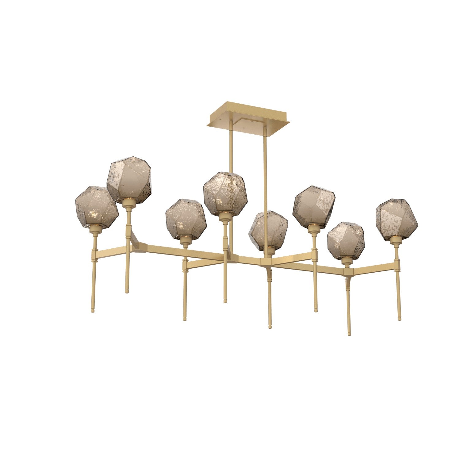 Hammerton Studio - PLB0039-50-GB-B-001-L3 - LED Linear Suspension - Gem - Gilded Brass