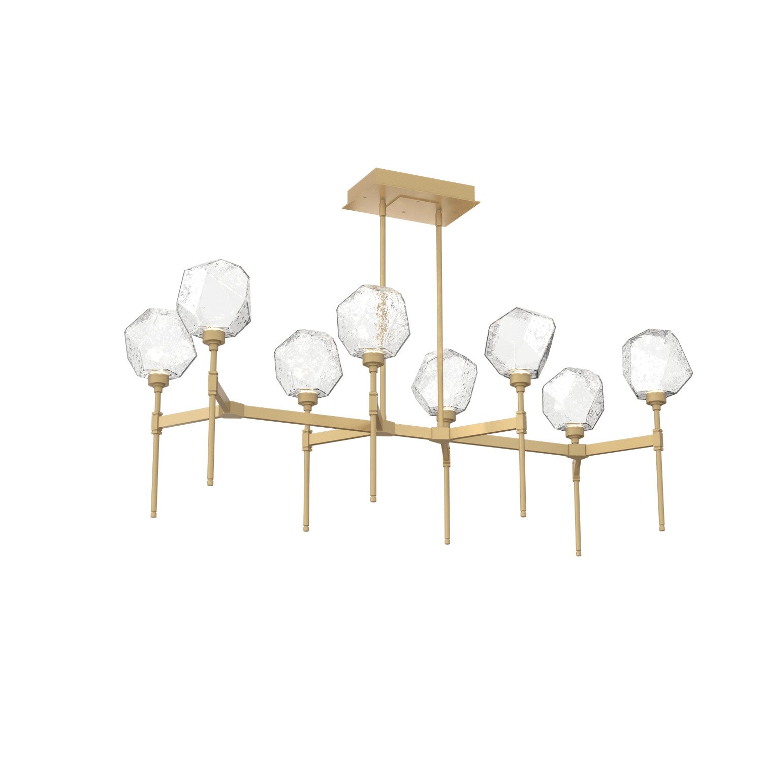Hammerton Studio - PLB0039-50-GB-C-001-L1 - LED Linear Suspension - Gem - Gilded Brass