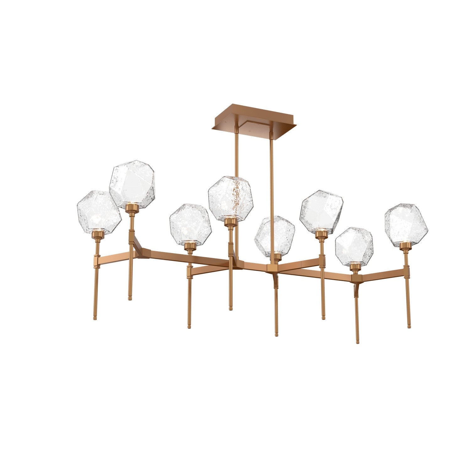 Hammerton Studio - PLB0039-50-NB-C-001-L3 - LED Linear Suspension - Gem - Novel Brass