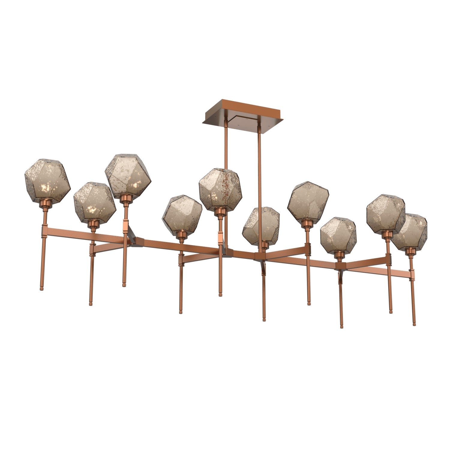 Hammerton Studio - PLB0039-69-BB-B-001-L3 - LED Linear Suspension - Gem - Burnished Bronze