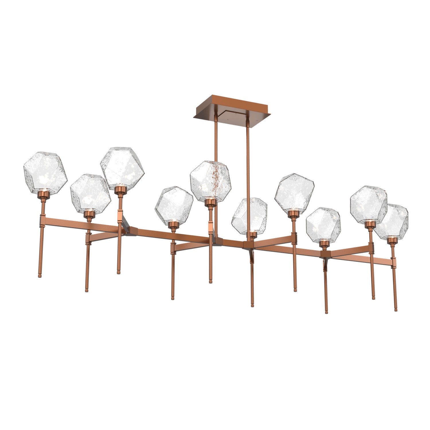 Hammerton Studio - PLB0039-69-BB-C-001-L3 - LED Linear Suspension - Gem - Burnished Bronze