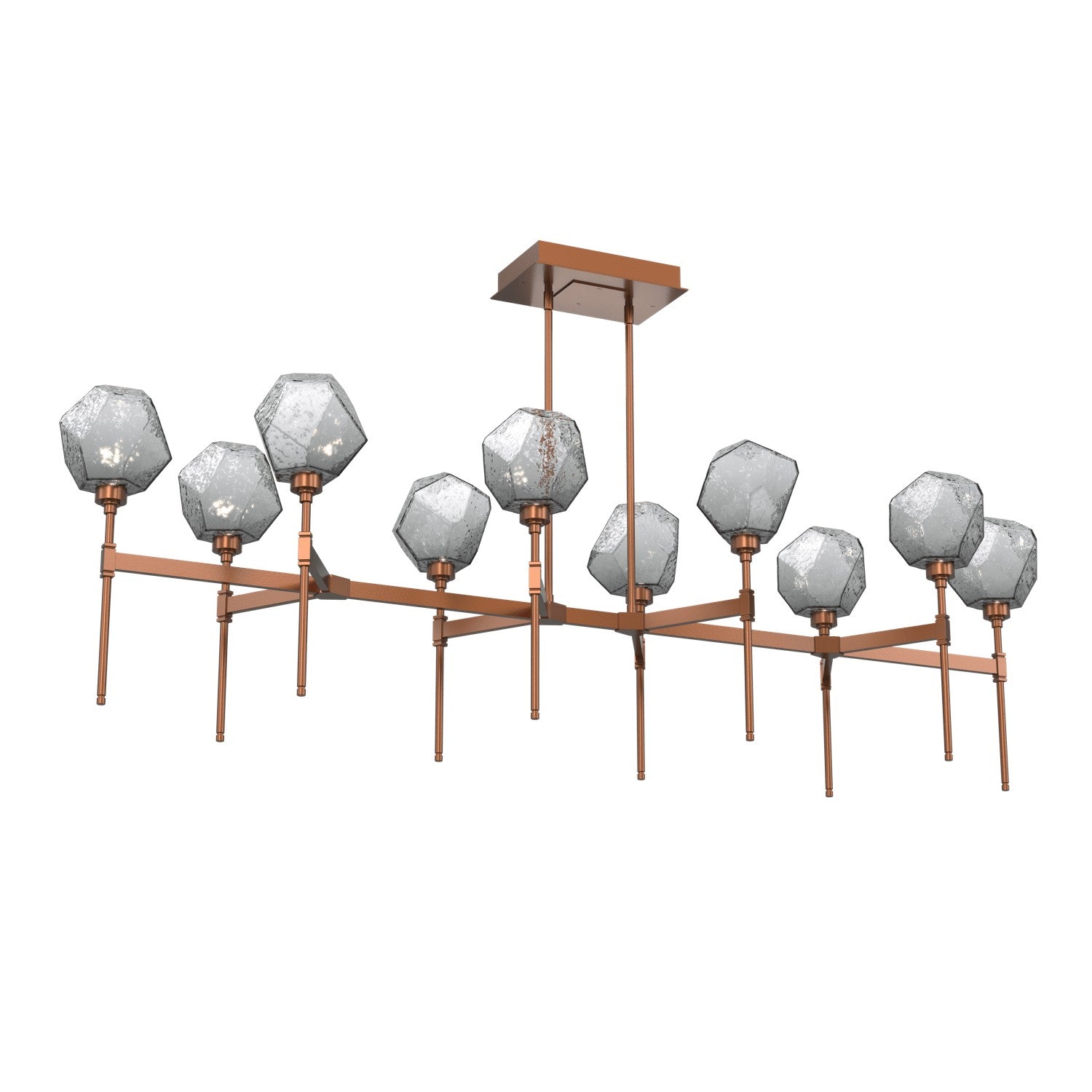 Hammerton Studio - PLB0039-69-BB-S-001-L3 - LED Linear Suspension - Gem - Burnished Bronze