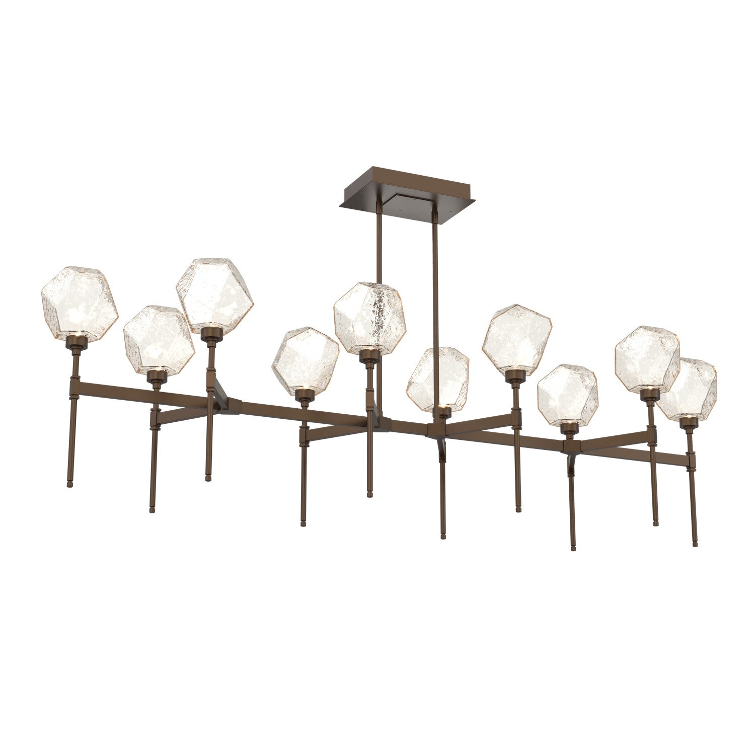 Hammerton Studio - PLB0039-69-FB-A-001-L3 - LED Linear Suspension - Gem - Flat Bronze