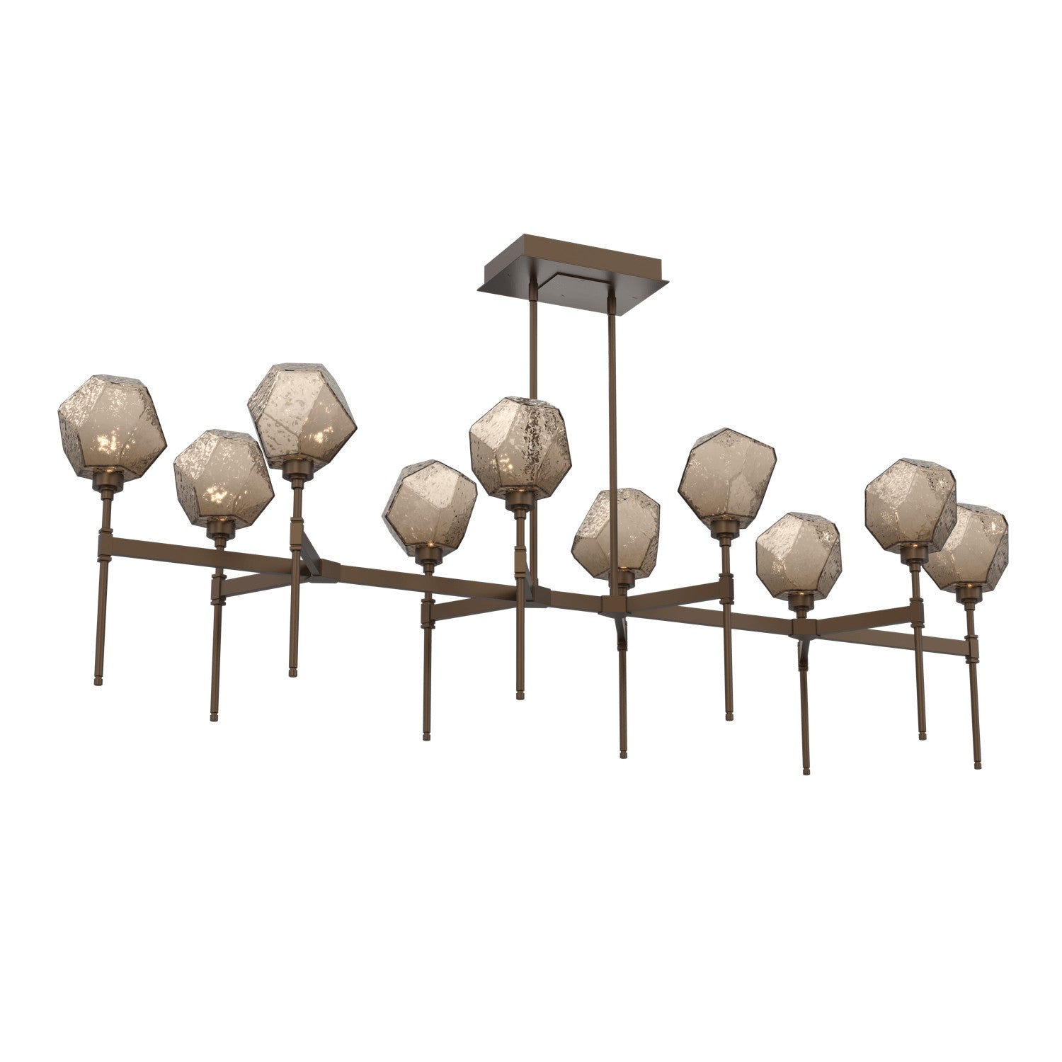 Hammerton Studio - PLB0039-69-FB-B-001-L3 - LED Linear Suspension - Gem - Flat Bronze