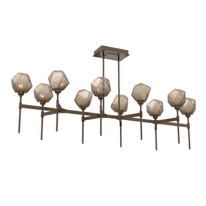 Hammerton Studio - PLB0039-69-FB-B-001-L3 - LED Linear Suspension - Gem - Flat Bronze