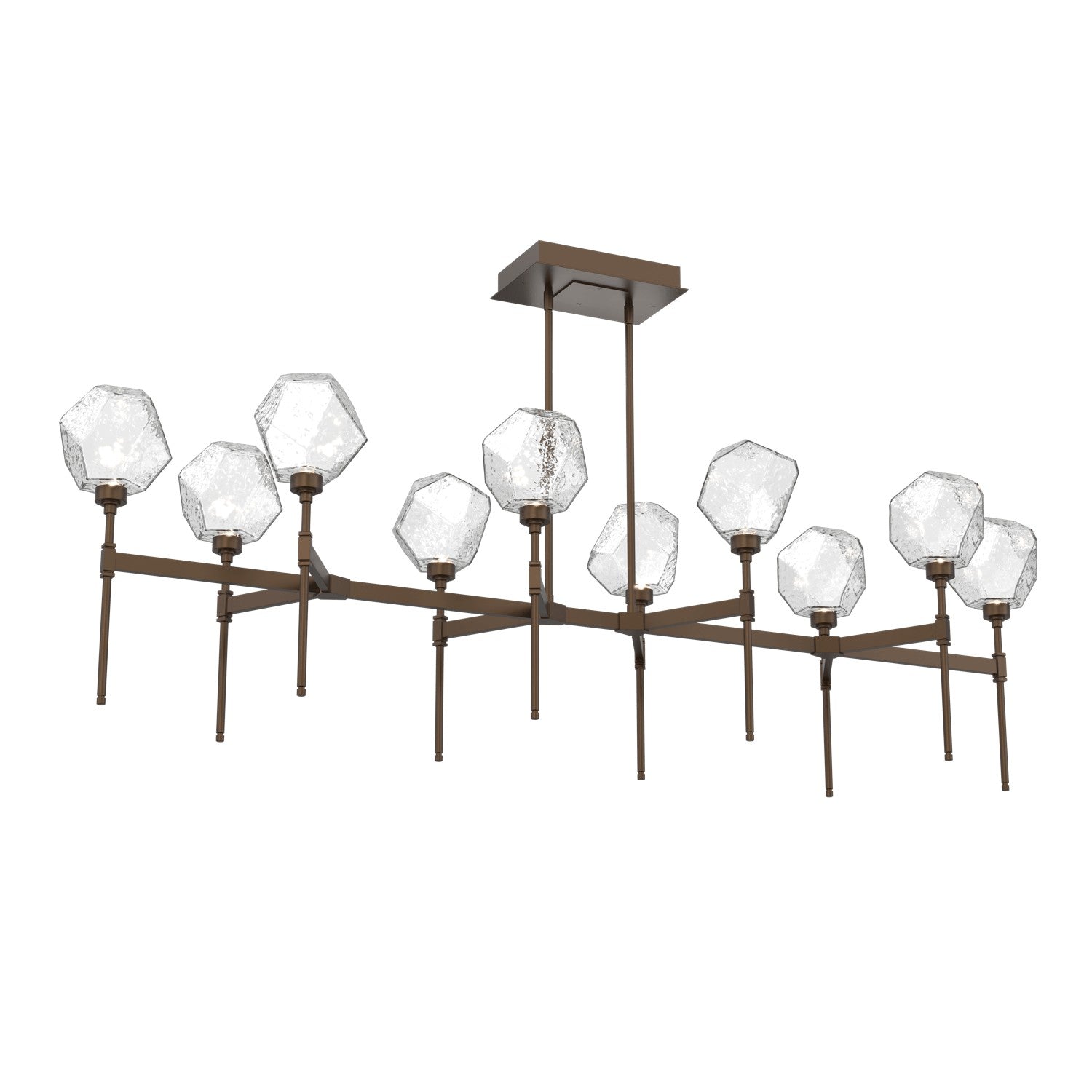 Hammerton Studio - PLB0039-69-FB-C-001-L3 - LED Linear Suspension - Gem - Flat Bronze
