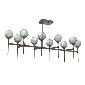 Hammerton Studio - PLB0039-69-FB-S-001-L3 - LED Linear Suspension - Gem - Flat Bronze