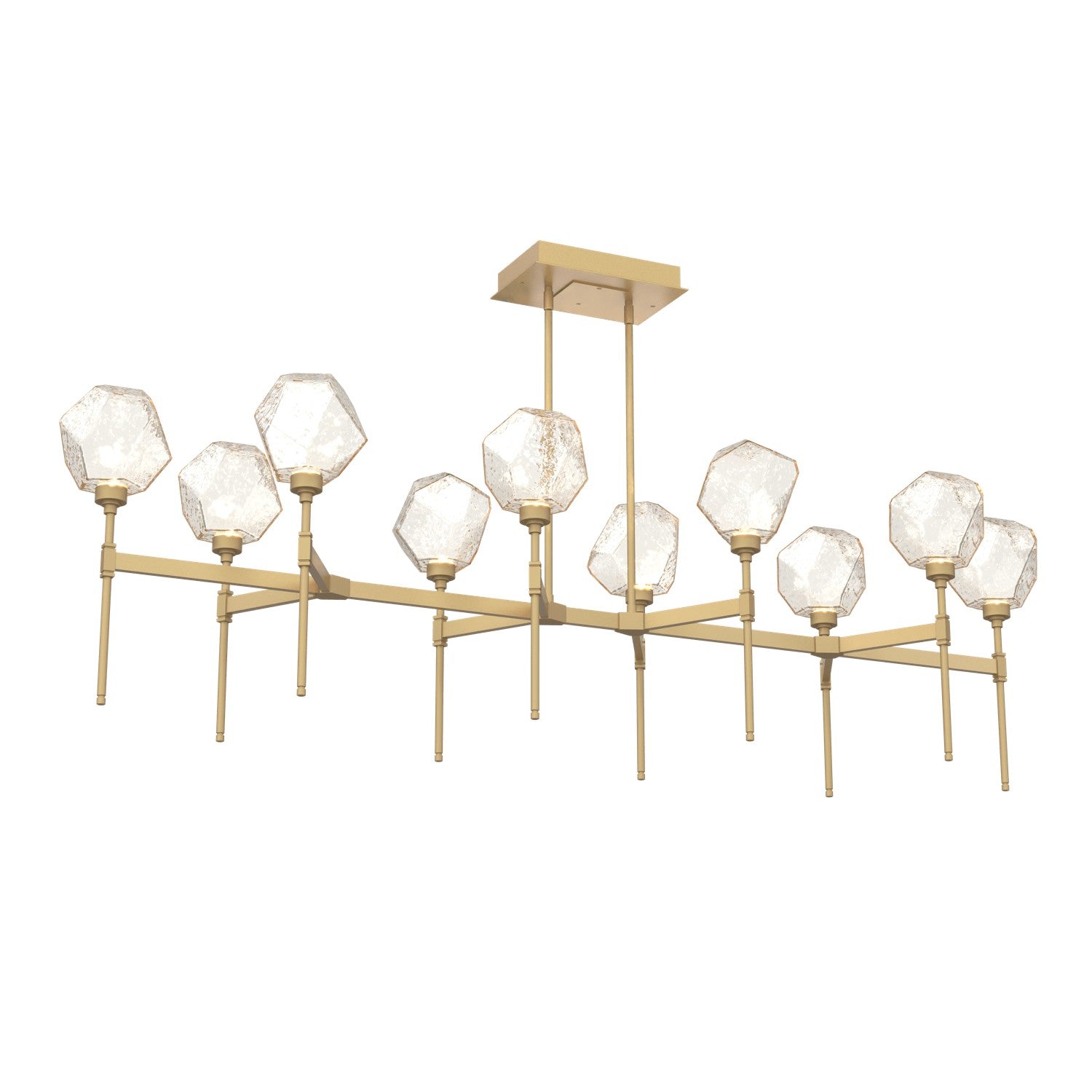 Hammerton Studio - PLB0039-69-GB-A-001-L3 - LED Linear Suspension - Gem - Gilded Brass