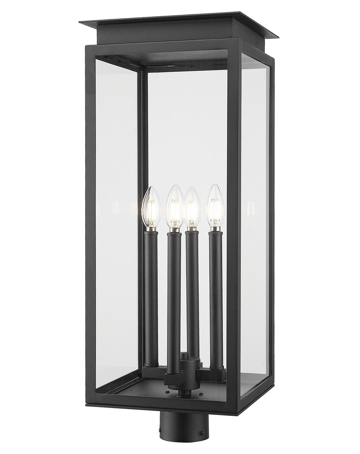 Z-Lite - 5018PHBR-BK - Four Light Outdoor Post Mount Fixture - Nova - Black