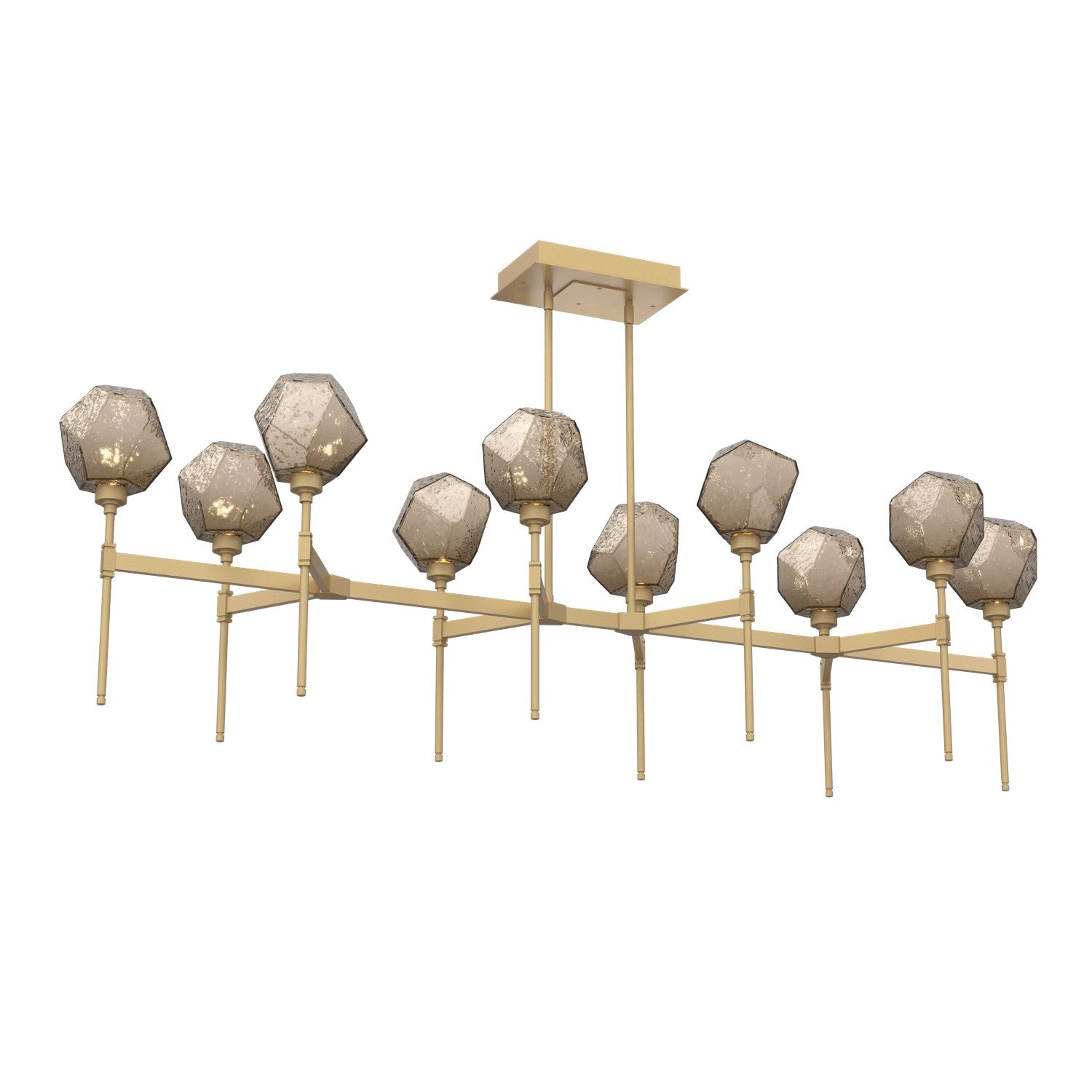 Hammerton Studio - PLB0039-69-GB-B-001-L3 - LED Linear Suspension - Gem - Gilded Brass