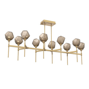 Hammerton Studio - PLB0039-69-GB-B-001-L3 - LED Linear Suspension - Gem - Gilded Brass