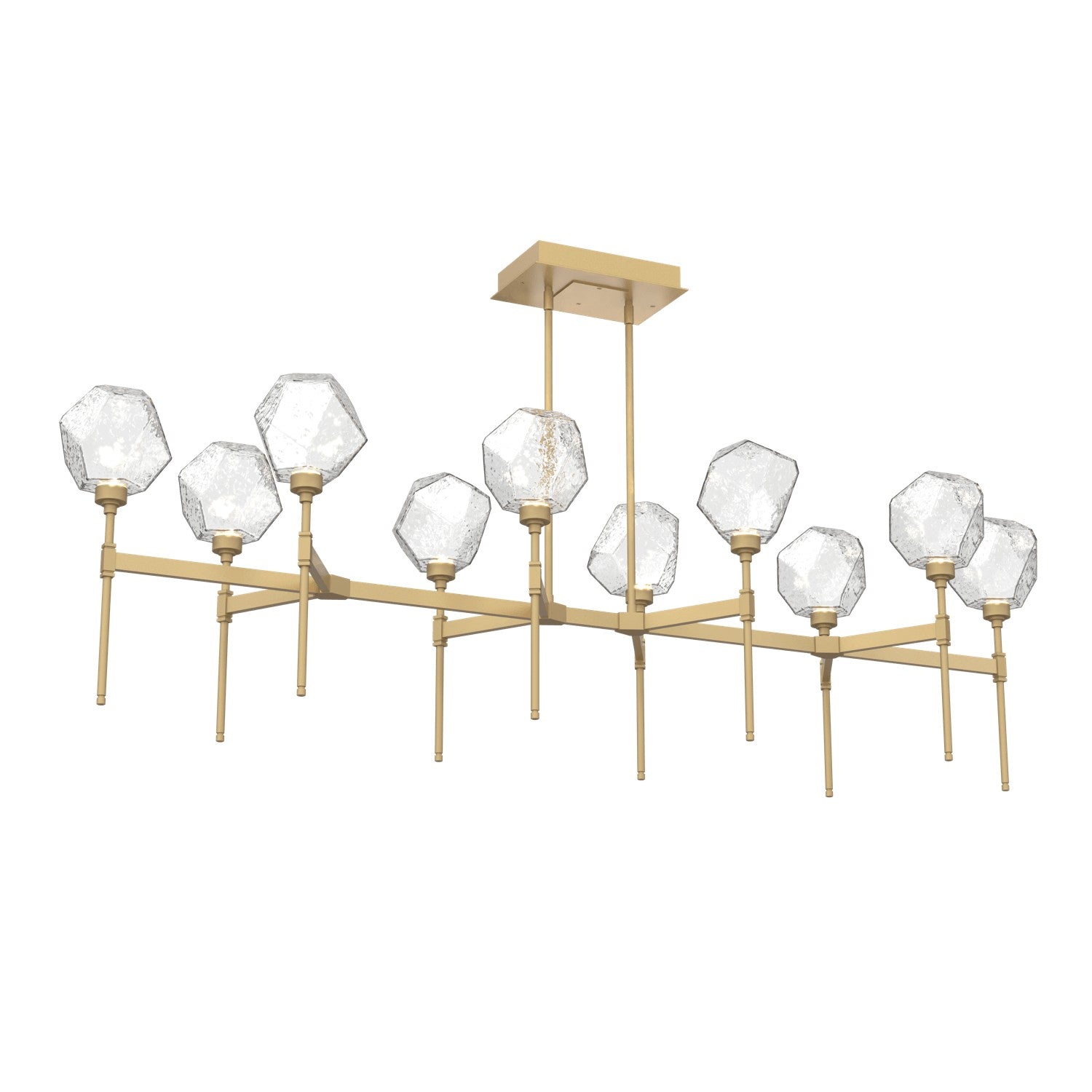 Hammerton Studio - PLB0039-69-GB-C-001-L3 - LED Linear Suspension - Gem - Gilded Brass