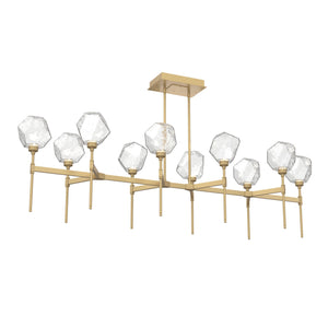 Hammerton Studio - PLB0039-69-GB-C-001-L3 - LED Linear Suspension - Gem - Gilded Brass