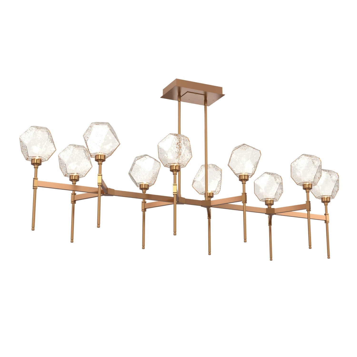 Hammerton Studio - PLB0039-69-NB-A-001-L3 - LED Linear Suspension - Gem - Novel Brass