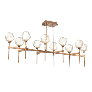 Hammerton Studio - PLB0039-69-NB-A-001-L3 - LED Linear Suspension - Gem - Novel Brass