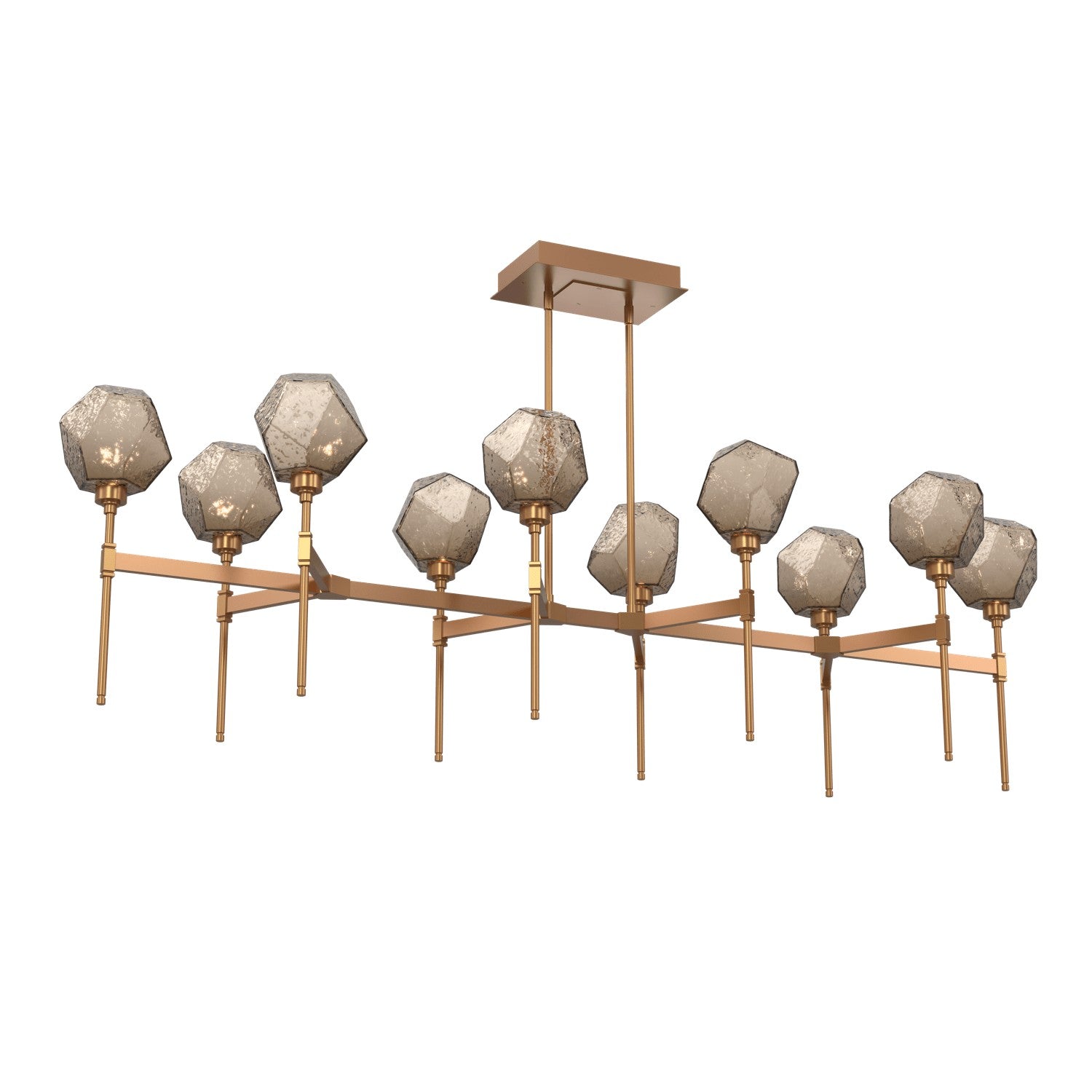 Hammerton Studio - PLB0039-69-NB-B-001-L3 - LED Linear Suspension - Gem - Novel Brass