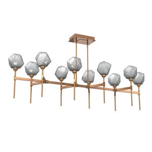 Hammerton Studio - PLB0039-69-NB-S-001-L3 - LED Linear Suspension - Gem - Novel Brass