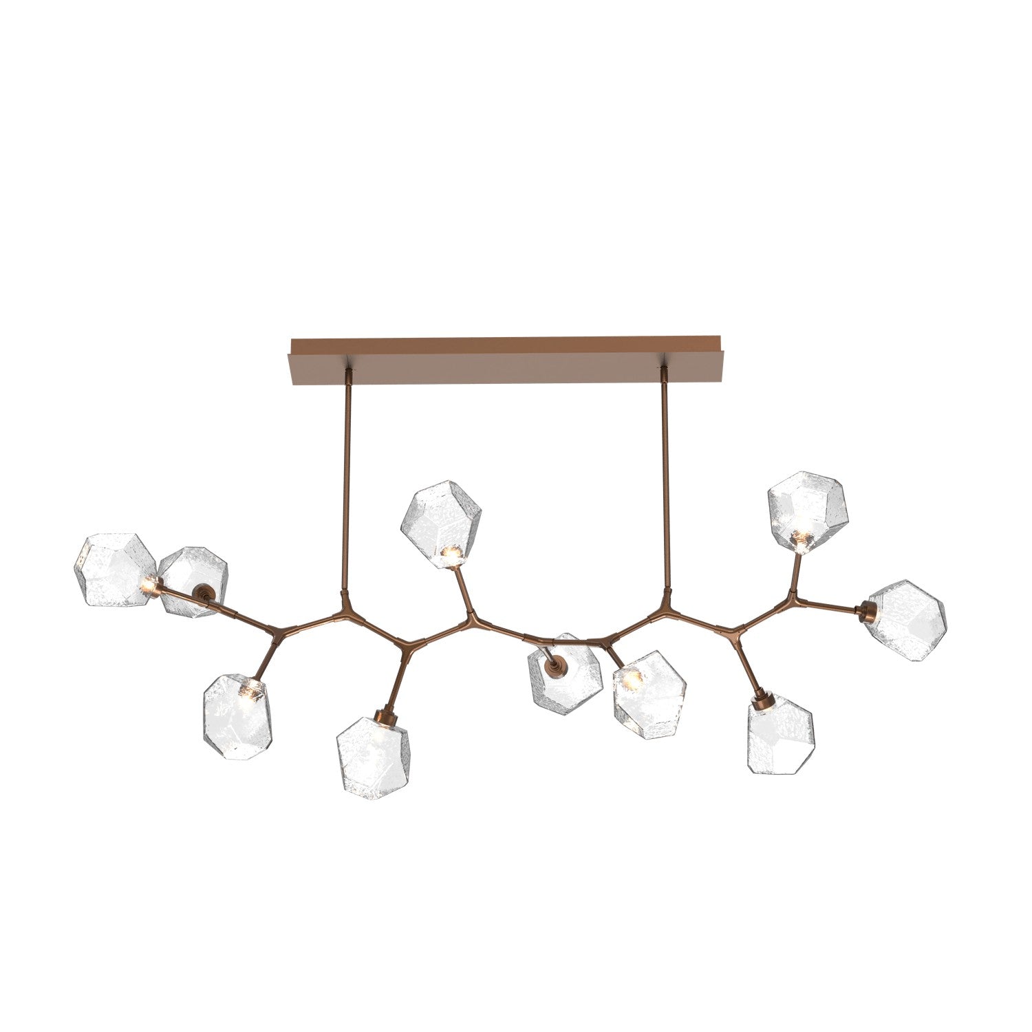 Hammerton Studio - PLB0039-BC-BB-C-001-L3 - LED Branch - Gem - Burnished Bronze