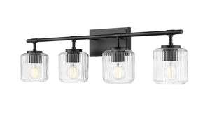 Z-Lite - 7515-4V-MB - Four Light Vanity - Landon - Matte Black