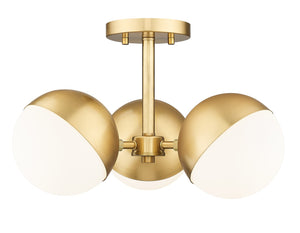 Z-Lite - 7517-3SF-MGLD - Three Light Semi Flush Mount - Realm Sphere - Modern Gold