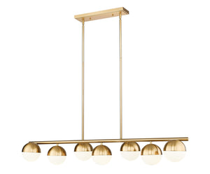 Z-Lite - 7517-7L-MGLD - Seven Light Linear Chandelier - Realm Sphere - Modern Gold