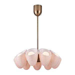 Kalco - 524355WB - Nine Light Chandelier - COCOON - Winter Brass