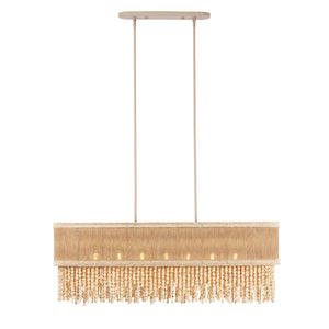 Kalco - 524861JT - Seven Light Island Pendant - NATURALE - Jute