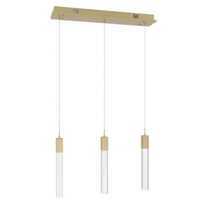 Avenue Lighting - HF1900-3-GL-BB-SNW - LED Pendant - The Original Glacier - Brushed Brass