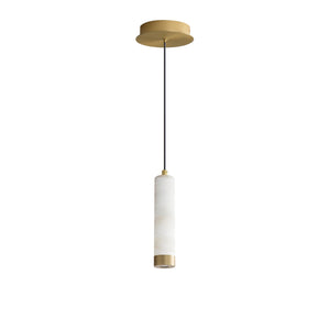 ET2 - E11202-WAGLD - LED Pendant - Aragon - White Alabaster / Gold
