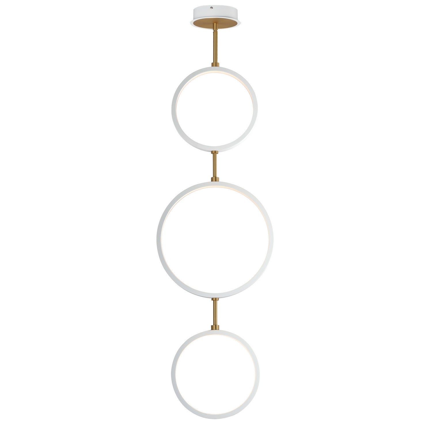 ET2 - E24321-WTGLD - LED Pendant - Hoopla - White/Gold