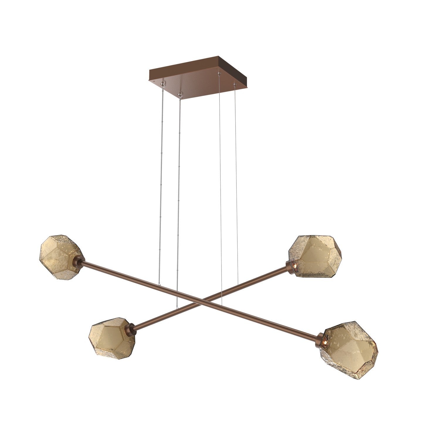 Hammerton Studio - PLB0039-M2-BB-B-CA1-L1 - LED Lantern - Gem - Burnished Bronze