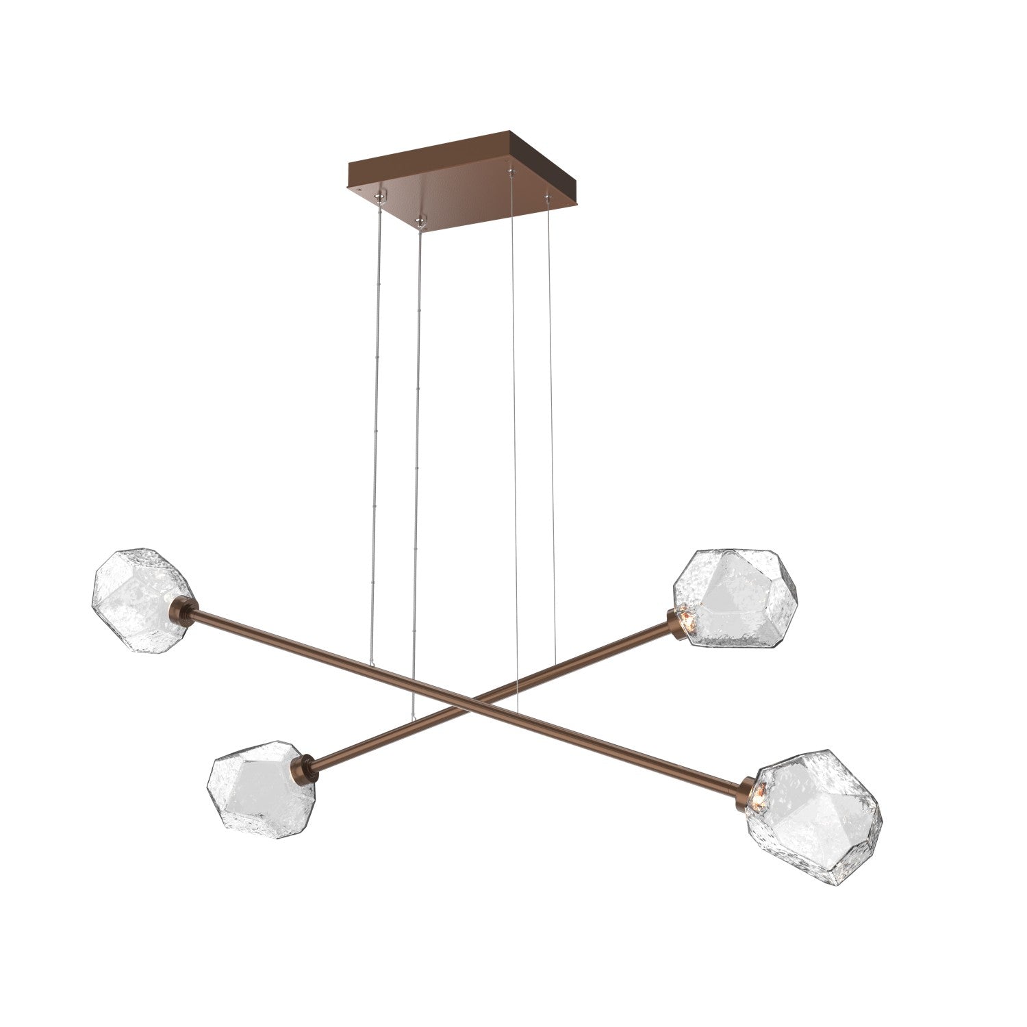 Hammerton Studio - PLB0039-M2-BB-C-CA1-L1 - LED Lantern - Gem - Burnished Bronze