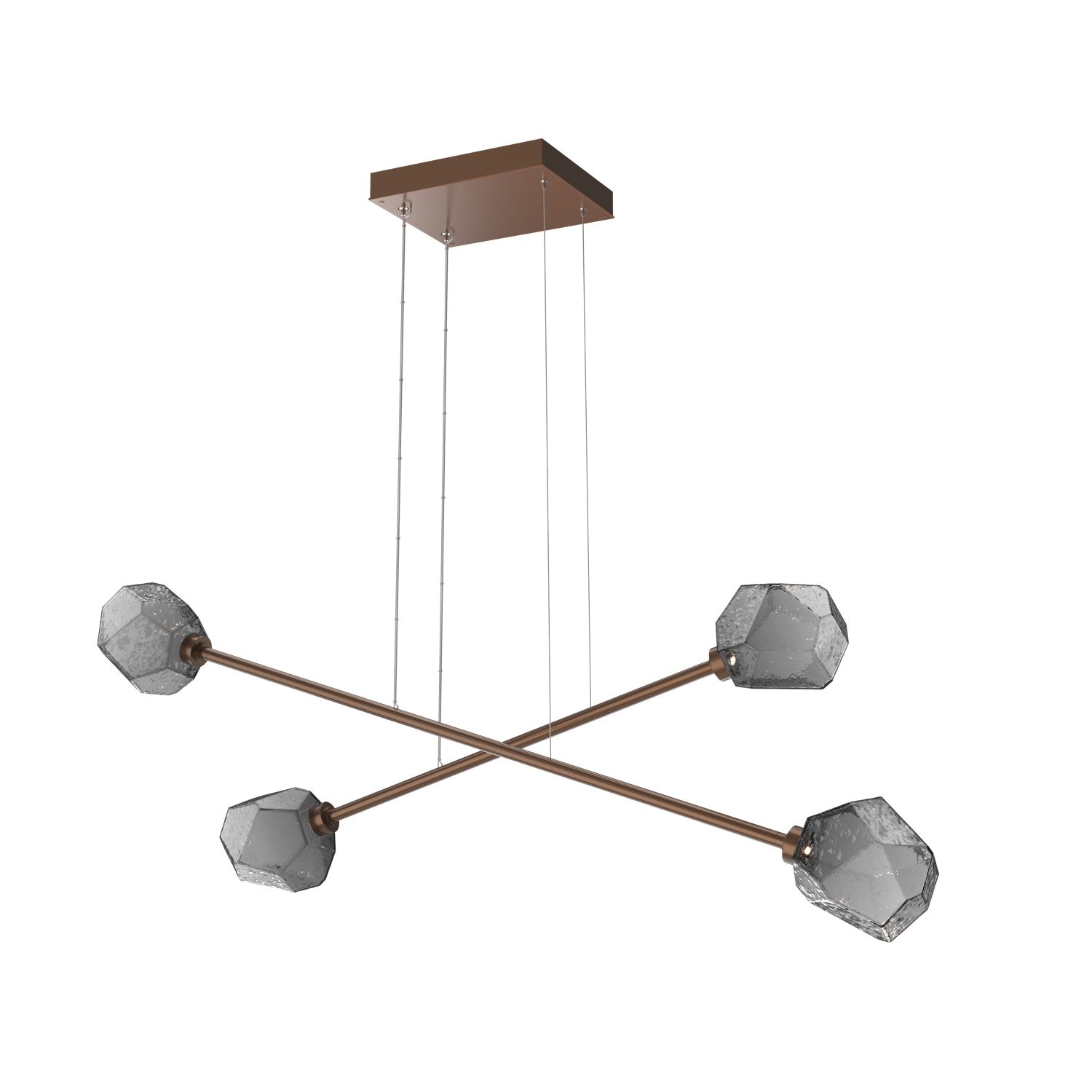 Hammerton Studio - PLB0039-M2-BB-S-CA1-L1 - LED Lantern - Gem - Burnished Bronze