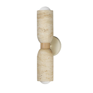 Maxim - 10622TVOY - Two Light Wall Sconce - Pompeii - Travertine / Oyster