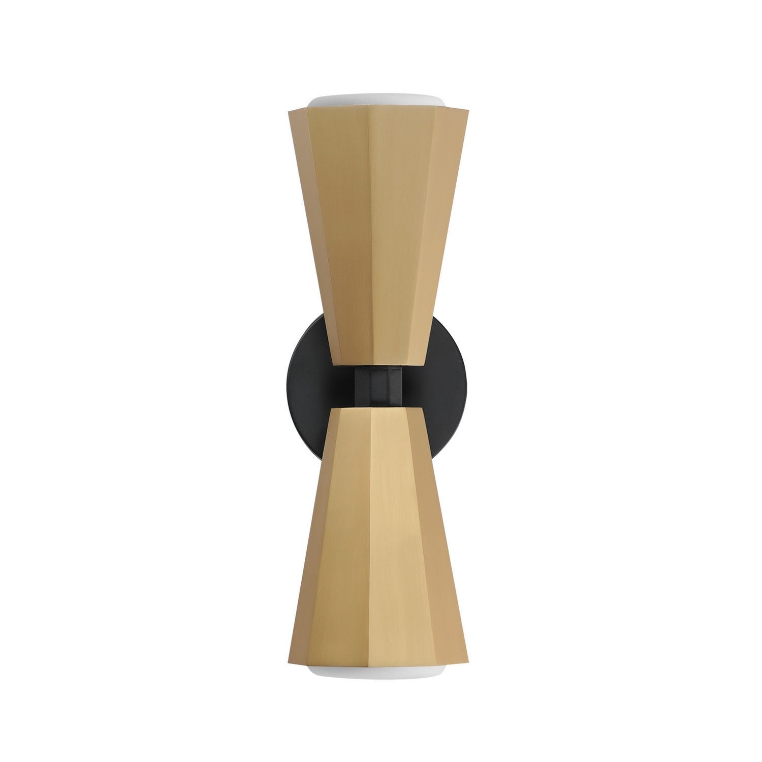Maxim - 10810SWBKAB - Two Light Wall Sconce - Rizzo - Black / Antique Brass
