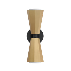 Maxim - 10810SWBKAB - Two Light Wall Sconce - Rizzo - Black / Antique Brass