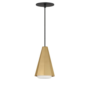 Maxim - 10811SWBKAB - One Light Pendant - Rizzo - Black / Antique Brass