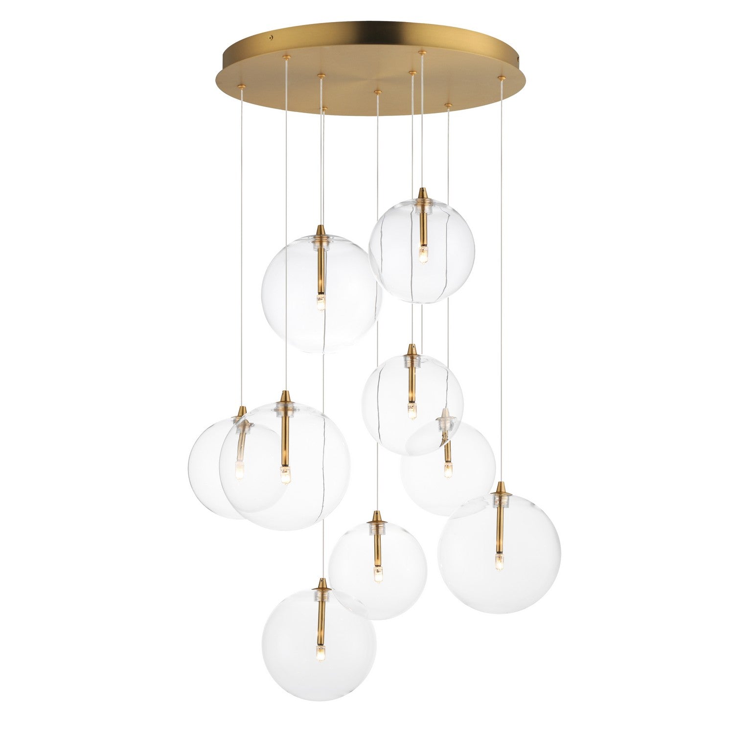 ET2 - E25077-18NAB - LED Pendant - Global - Natural Aged Brass