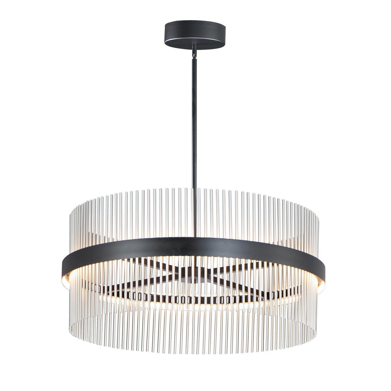 ET2 - E34257-BKSN - LED Pendant - Chimes 5CCT - Black / Satin Nickel