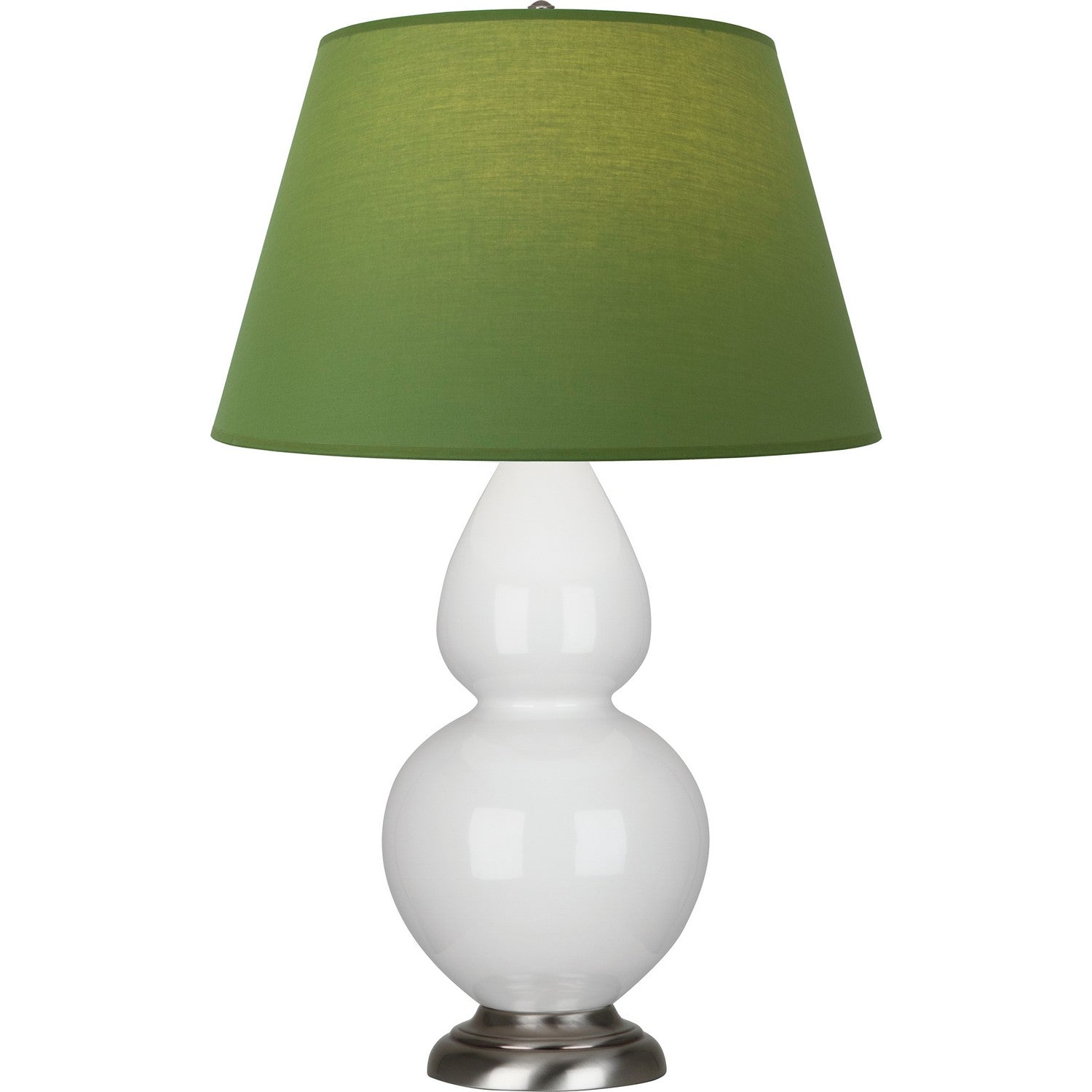 Robert Abbey - 1670G - One Light Table Lamp - Double Gourd - Lily Glazed Ceramic w/Antique Silvered