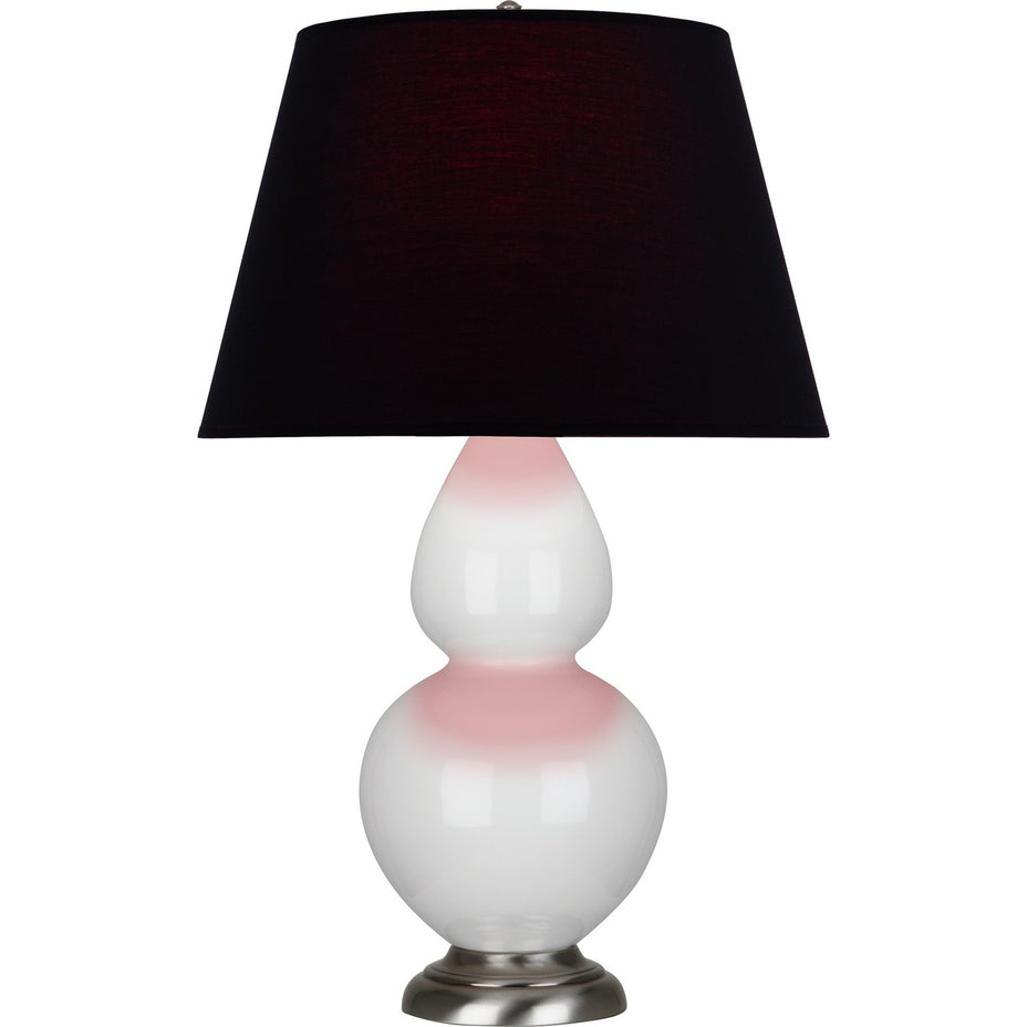 Robert Abbey - 1670K - One Light Table Lamp - Double Gourd - Lily Glazed Ceramic w/Antique Silver