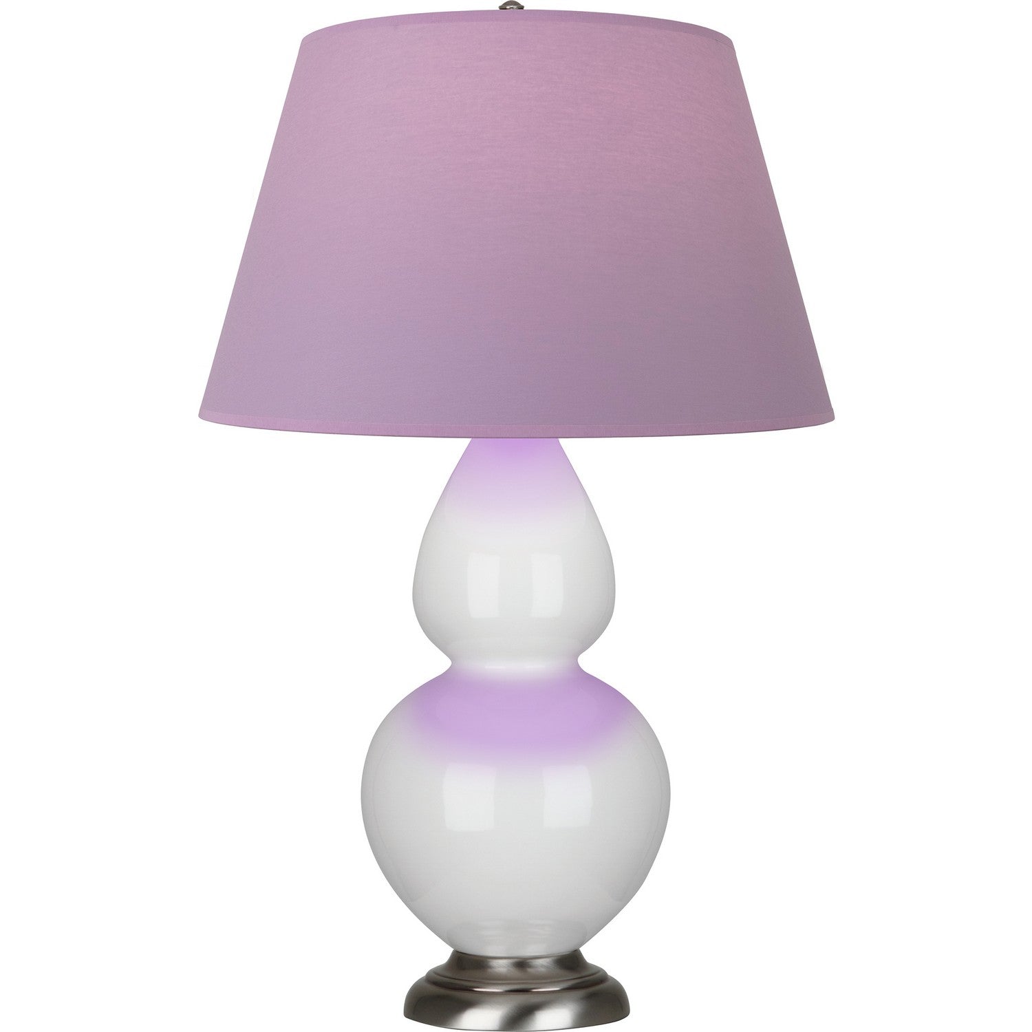 Robert Abbey - 1670L - One Light Table Lamp - Double Gourd - Lily Glazed Ceramic w/Antique Silvered