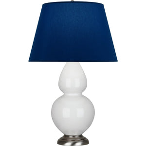 Robert Abbey - 1670N - One Light Table Lamp - Double Gourd - Lily Glazed Ceramic w/Antique Silvered