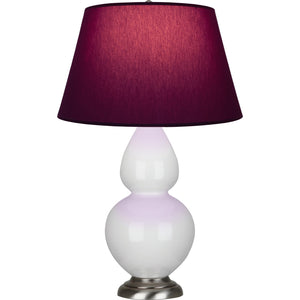 Robert Abbey - 1670P - One Light Table Lamp - Double Gourd - Lily Glazed Ceramic w/Antique Silvered