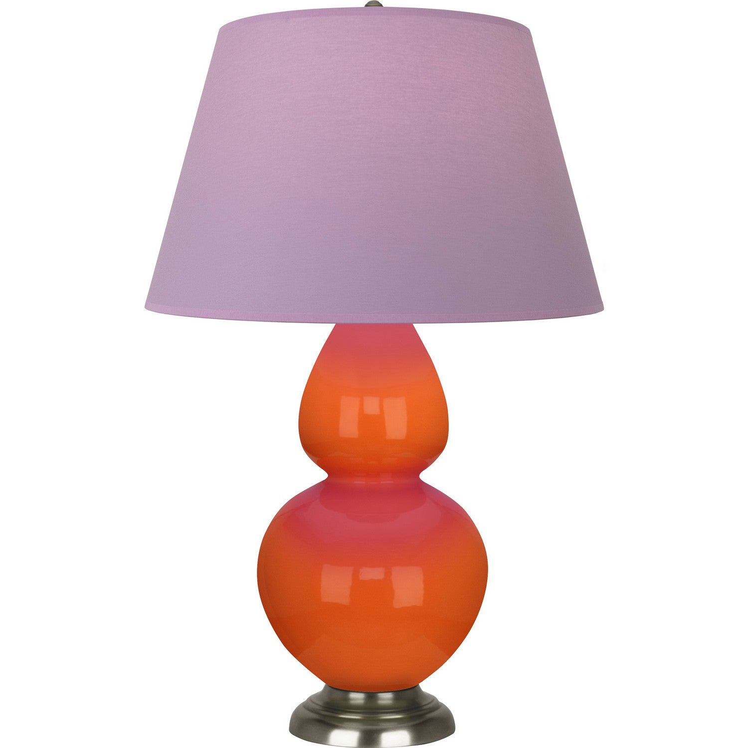 Robert Abbey - 1675L - One Light Table Lamp - Double Gourd - Pumpkin Glazed Ceramic w/Antique Silvered