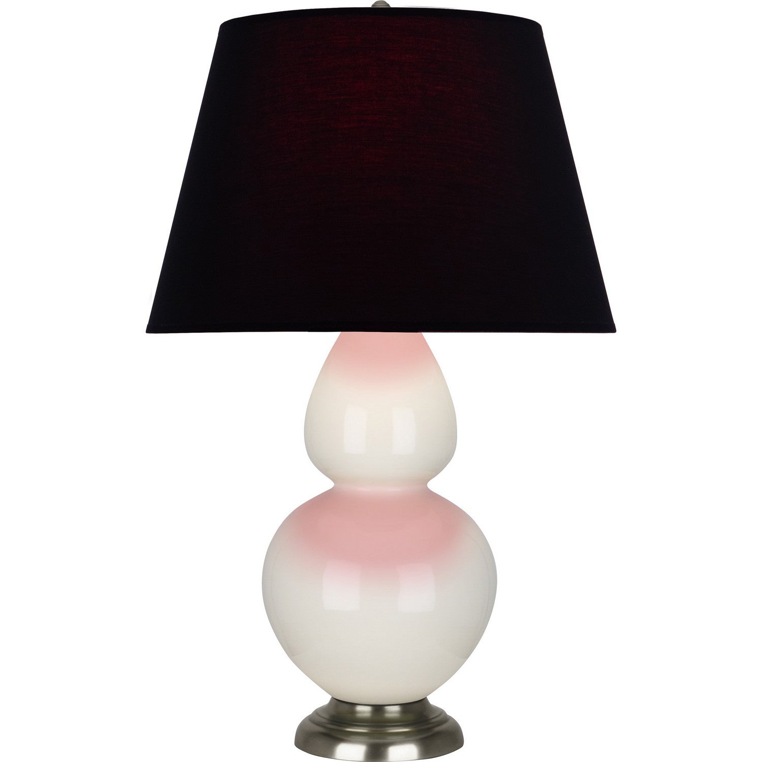 Robert Abbey - 1756K - One Light Table Lamp - Double Gourd - Bone Glazed Ceramic w/Antique Silvered